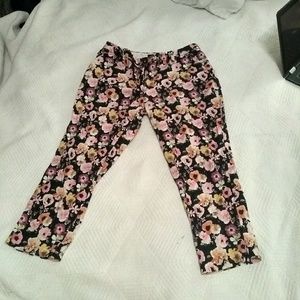 Floral mid length dress pants